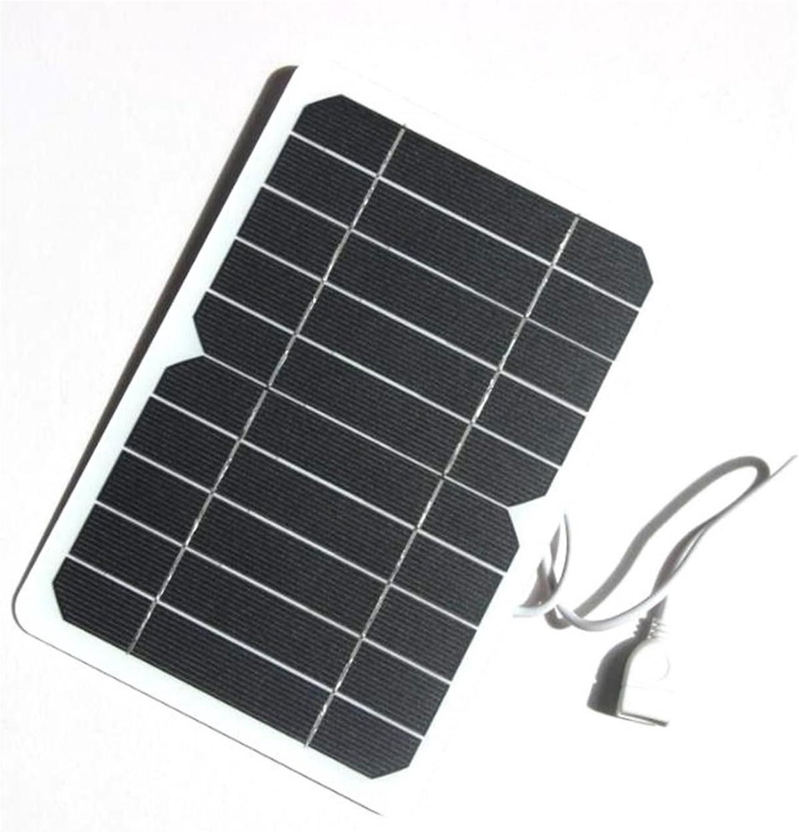 Zonnepaneel USB - Draagbare Oplader - Mobiel Opladen - Lichtgewicht Opvouwbaar - 205x140mm - Zwart