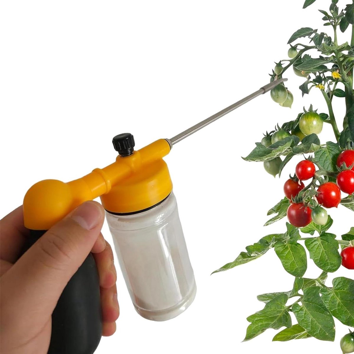 Poedersproeier - Tuinstofapparaat - Planten Verzorgen - Telescopische Stang - 30 cm - Zilverkleurig
