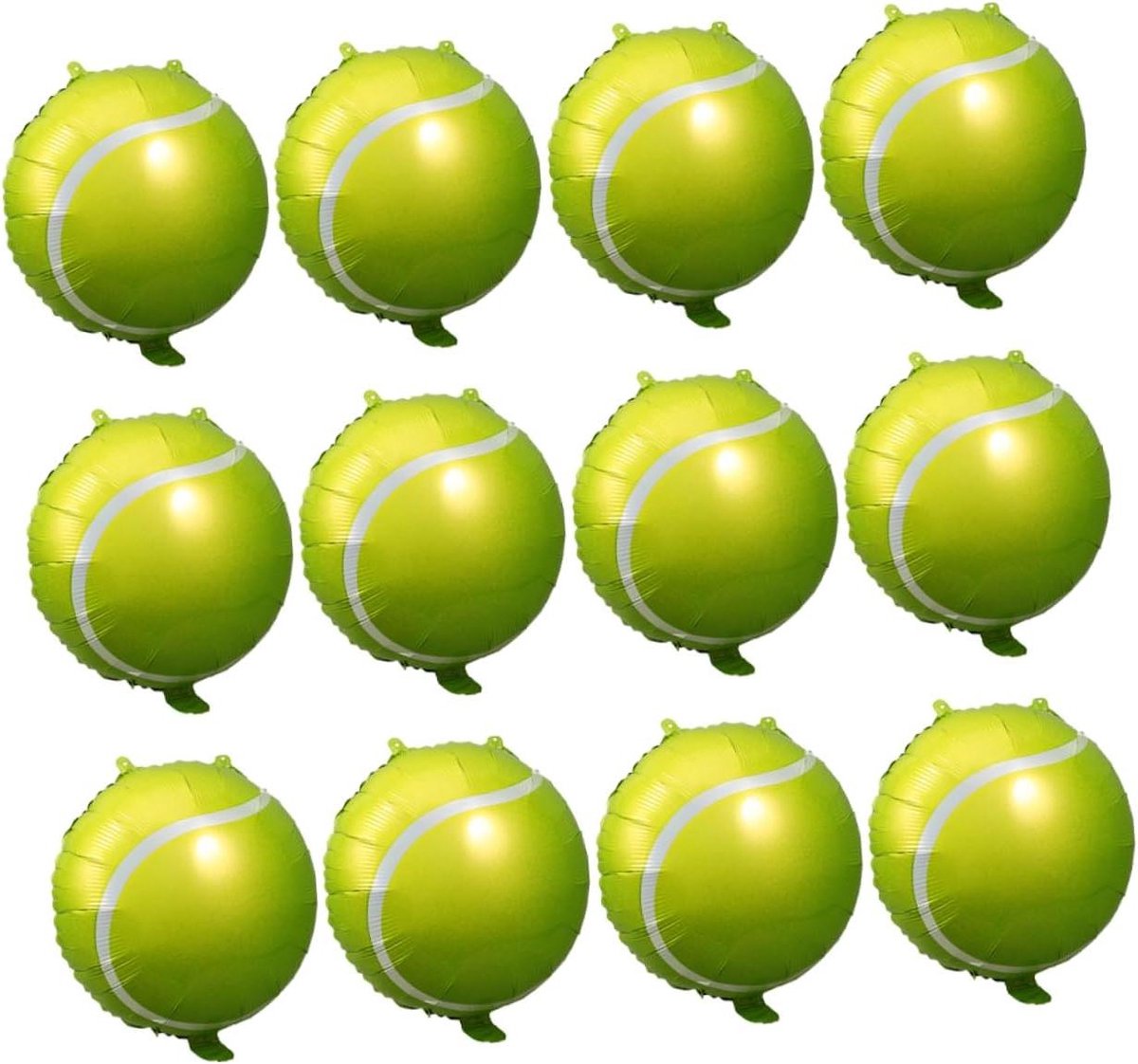 Tennis Ballonnen - Sport Feestdecoratie - Verjaardag Versieren - Herbruikbaar Aluminium Folie - 45 cm - Groen