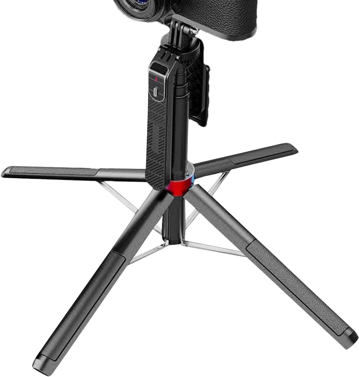 Selfie Stick - Filming Statief - Vloggen Streamen - Anti-shake Stabiliteit - Tot 180cm - Zwart