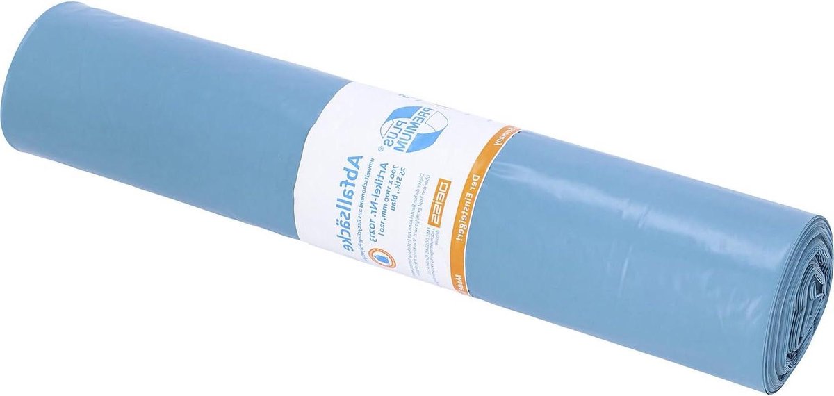 Afvalzakken - Vuilniszakken - Huishoudelijk Gebruik - Scheurbestendig LDPE - 120 Liter 250 Stuks - Blauw