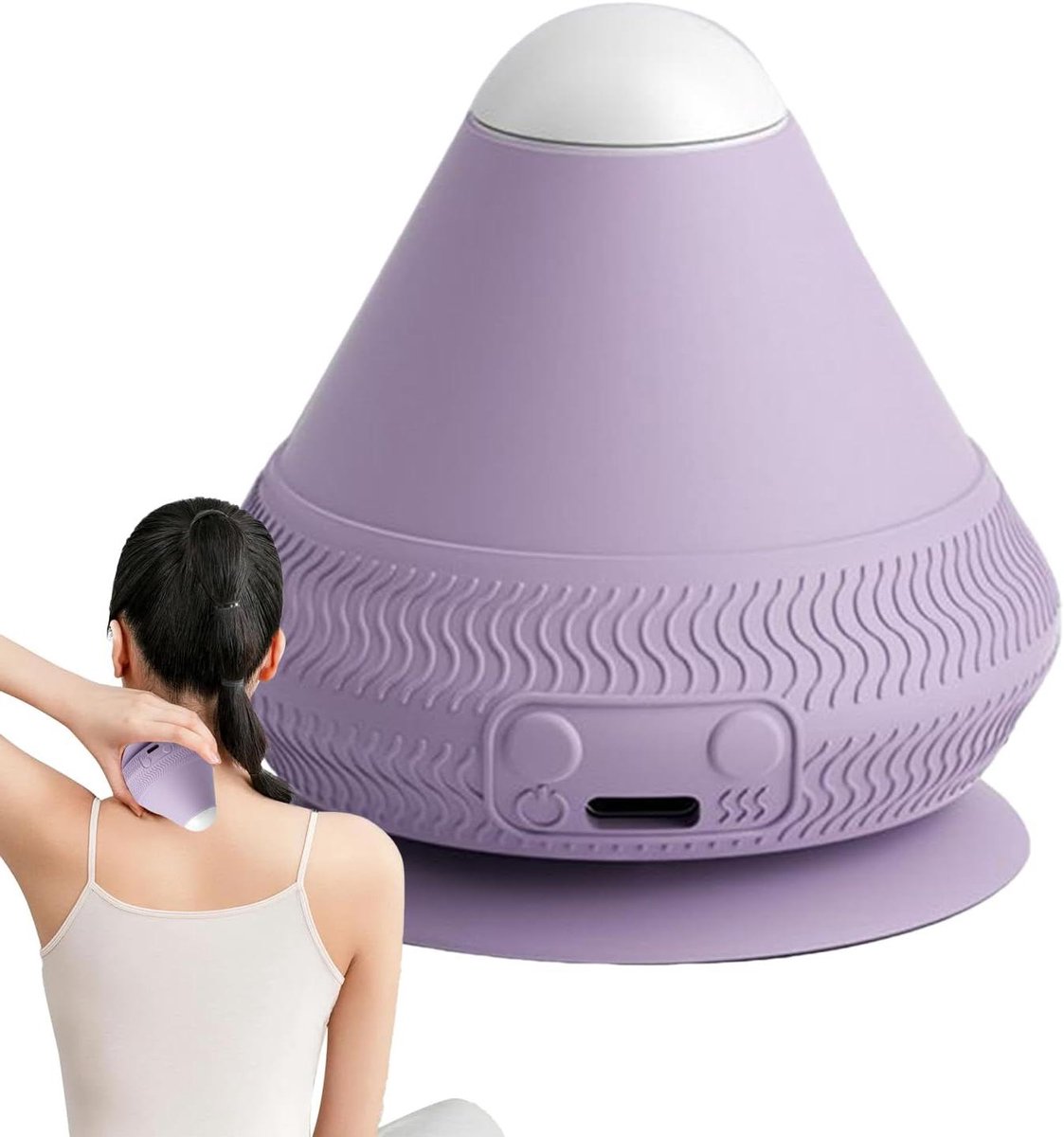 Massagebal - Spierverlichter - Spierontspanning - Magnetische zuignap - 84 x 72 x 77 cm - Grijs