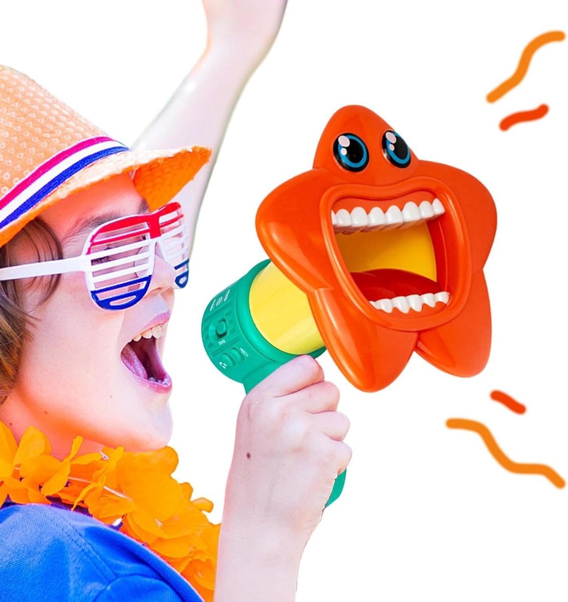Stemvervormer Megafoon - Grap Speelgoed - Feest Plezier - Meerdere Stemmen - 18 cm - Kleurrijk