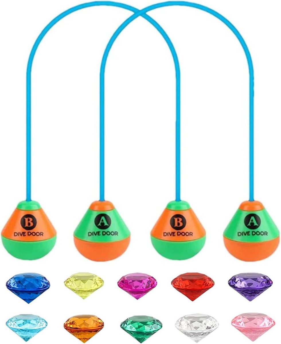Zwemspeelgoed voor kinderen - Duikdeur waterspel - Onderwater plezier - Vormt boog - 1.5 meter - Blauw Oranje – foto 6