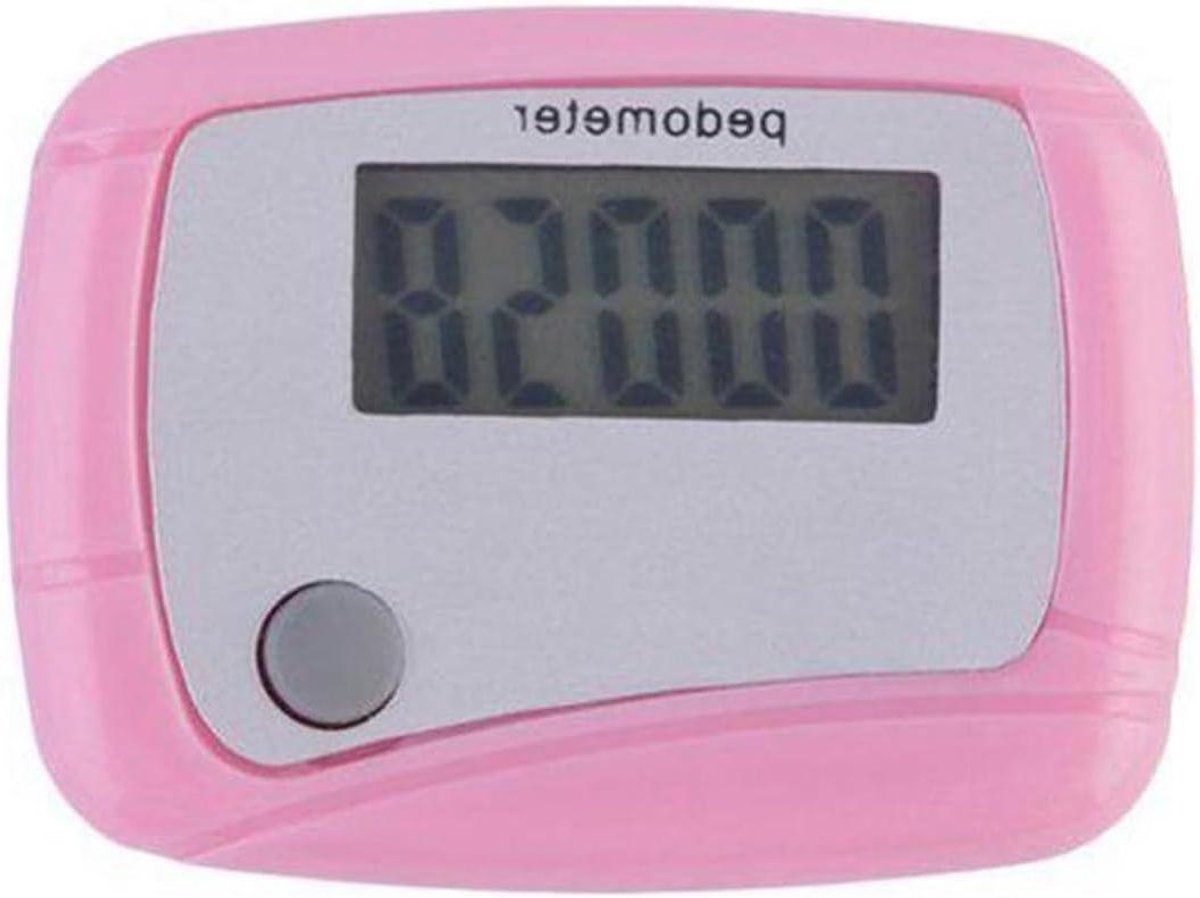 Digitale Stappenteller - Kilometerteller Loop Tracker - Fitness Bijhouden - Clip Ontwerp - 47 mm x 35 mm - Roze