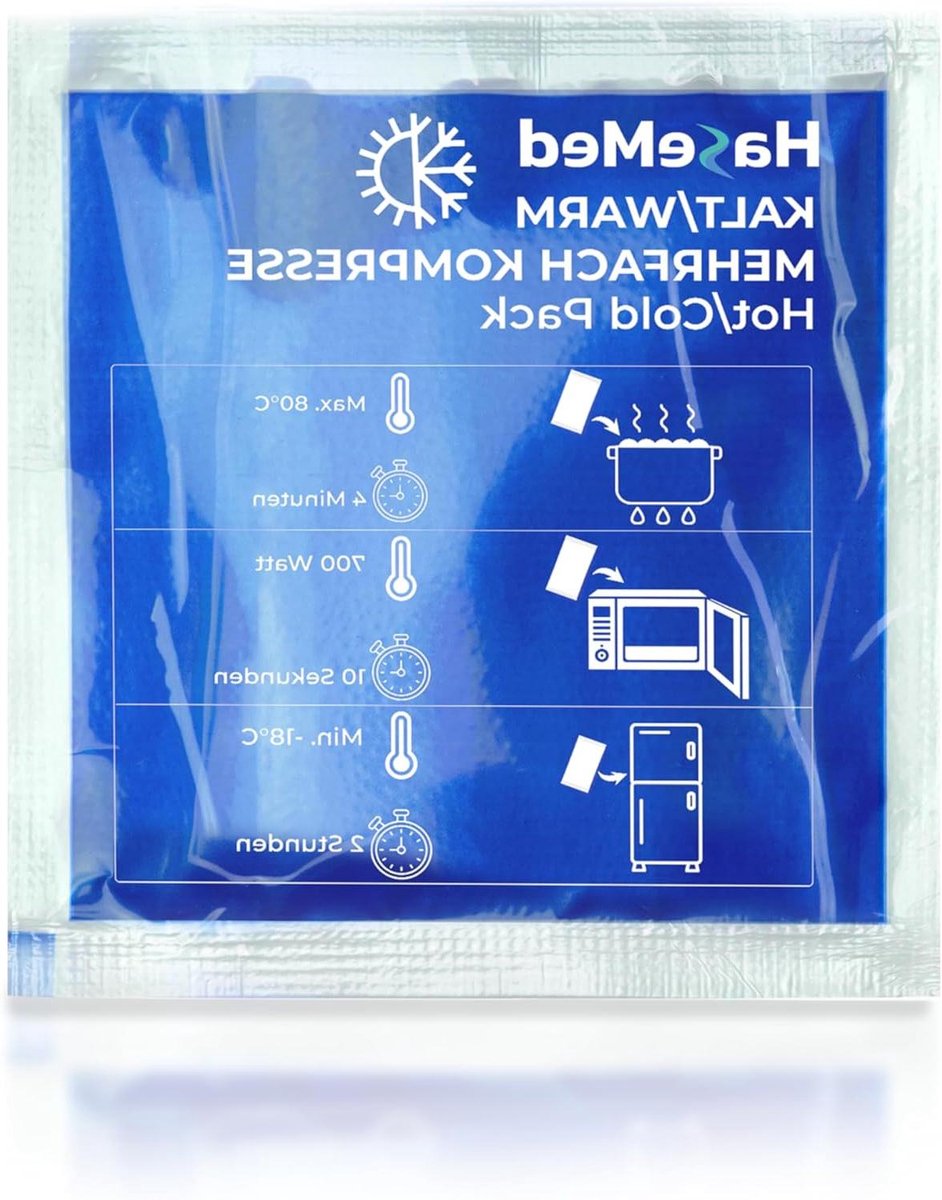 Koud-warm kompres - Gel pad - Pijnverlichting - Herbruikbaar en flexibel - 13 x 14 cm - Blauw