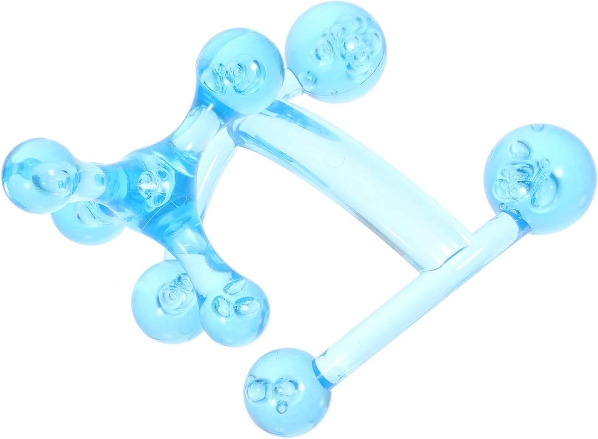 Spierroller Set - Massagehulpmiddel - Spieren Ontspannen - H-vorm en Vierbal - 9.5 cm - Blauw