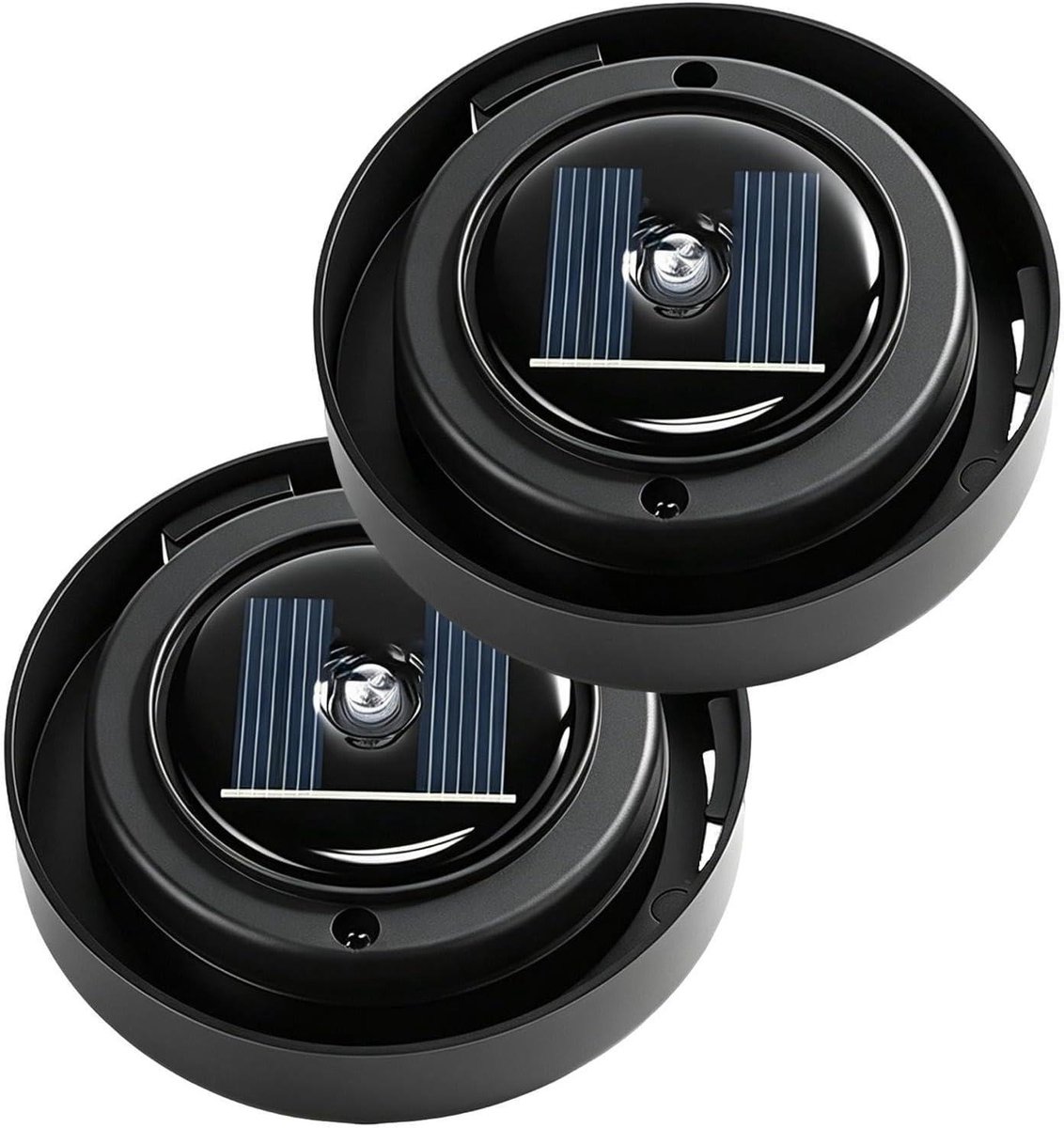 Zonne-lamp vervanging - Solar tops - Buitenverlichting herstellen - Waterdicht stofbestendig - 8 cm diameter - Zwart