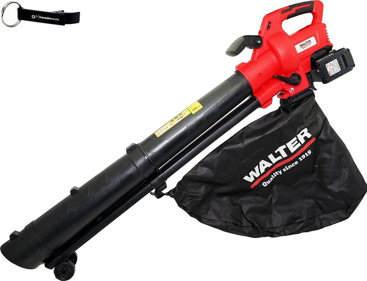 Accu Bladblazer - Zuiger Mulcher - Tuin Onderhoud - 3-in-1 Functie - 45L Zak - Rood