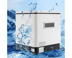 Kleine Vaatwasser - Mini Tafelmodel - Efficiënt Afwassen - Zonder Wateraansluiting - 60 Liter - Wit