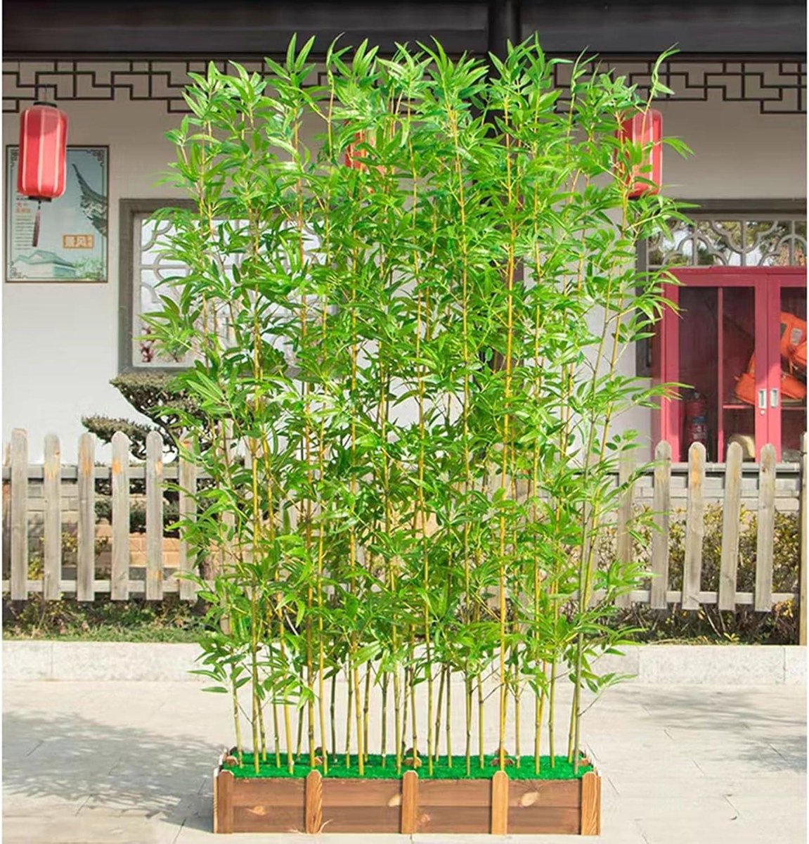 Kunstmatige bamboeplant - Nep bamboe - Tuin decoratie - Realistisch ontwerp - 110 cm hoog 