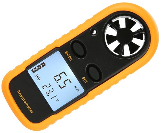 Digitale Anemometer - Windsnelheidsmeter Thermometer - Windmeting Analyseren - 5 Windsnelheidseenheden - 10.5 x 4 cm - Grijs — afbeelding 4