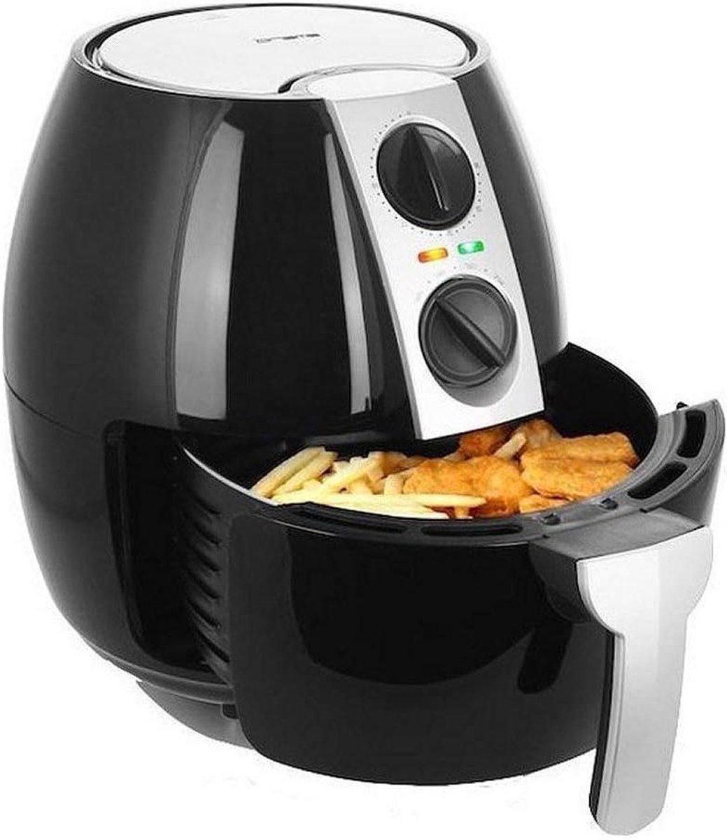 Heteluchtfriteuse - Airfryer Frituurpan - Gezond Frituren - XXL 4.5L Volume - 1500 Watt - Zwart