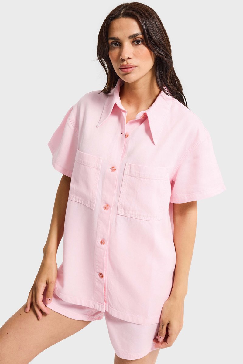 It's Basic - DENIM SHIRT - BLUSH