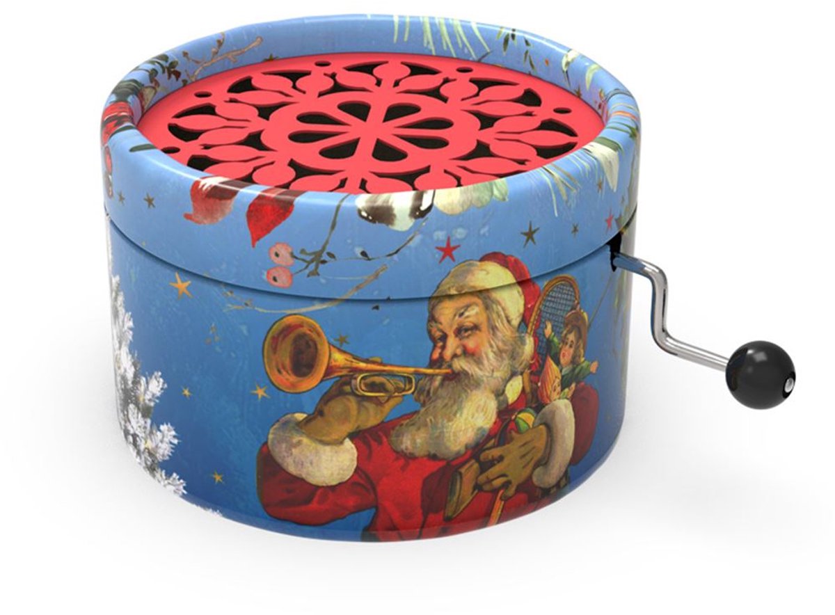 Belle Lurette muziekdoosje kerstman Petit Papa Noël kerstcadeau.