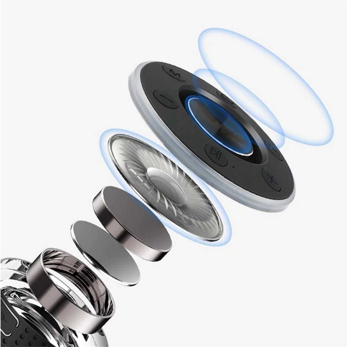 IPX7 waterdichte Bluetooth-luidspreker, Geschikt voor gebruik in de badkamer, Geschikt voor ingebouwde FM-radio.