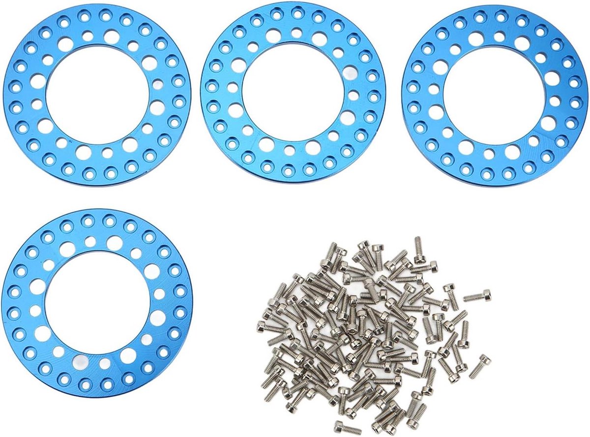 RC Wielringen - Aluminium Velgen - Offroad Rijden - Lijmvrije Borgringen - 19 Inch - Blauw