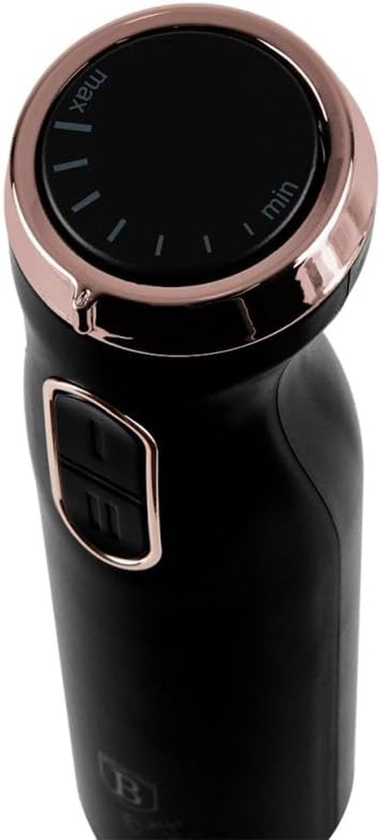 Staafmixer Set - Keukenmachine Accessoires - Eten Bereiden - 5 Snelheden Turbo - 500 ml Kom - Zwart Rosegoud — afbeelding 2