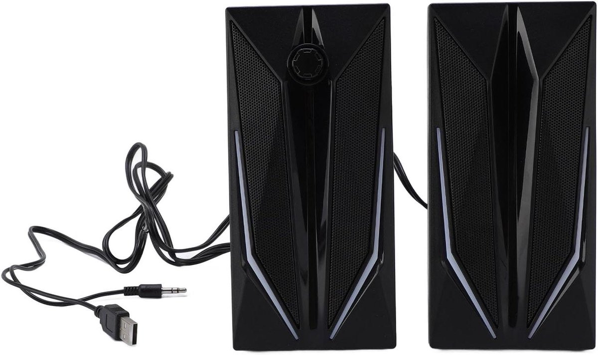 PC Speakers - Externe Geluidsboxen - Gaming en Multimedia - Dynamische RGB Verlichting - 19 x 18 x 11 cm