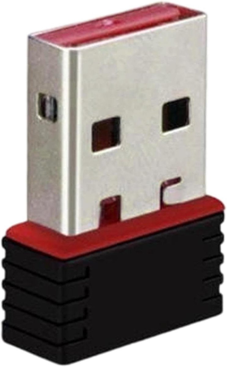Netwerk Adapter - WiFi Dongle - Internet Verbinding - 150 Mbps Snelheid - Mini Formaat - Zwart