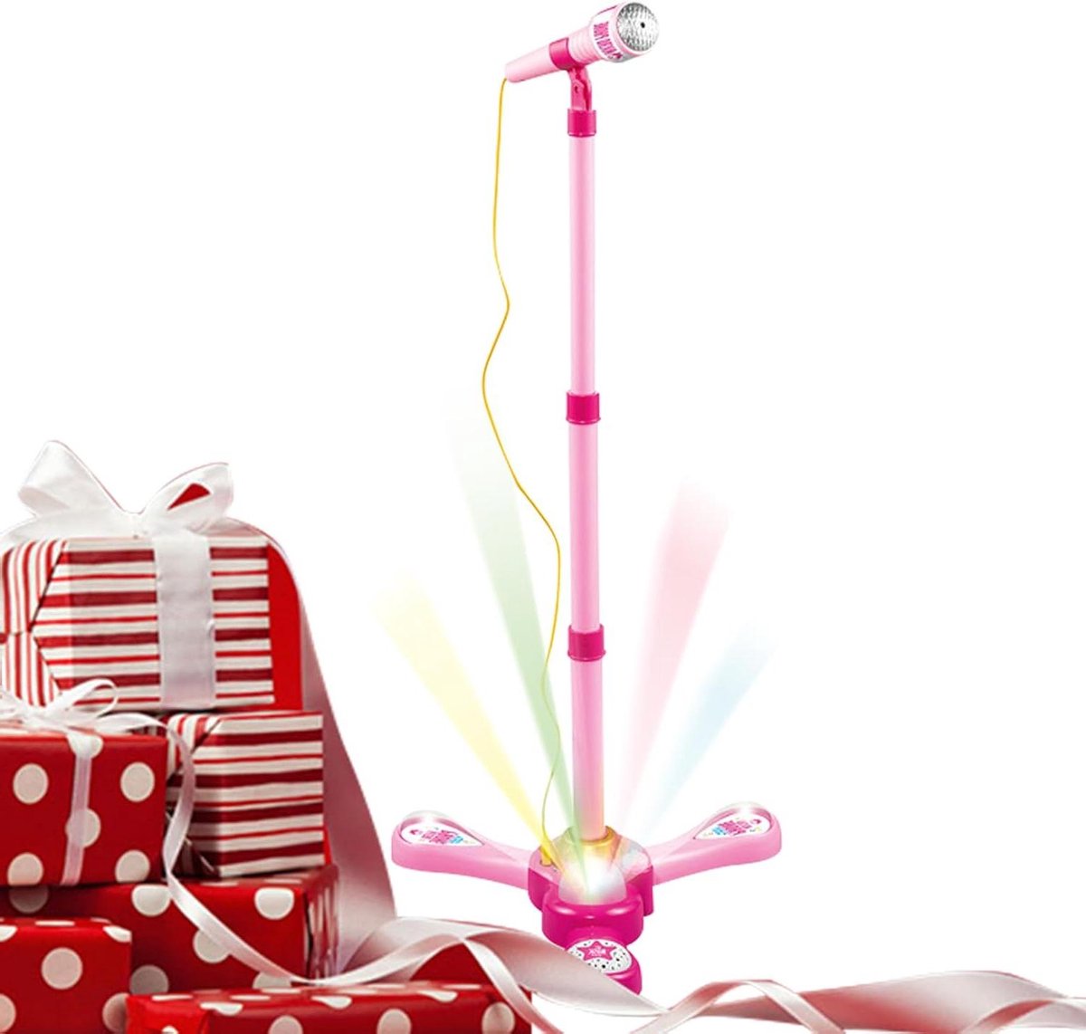 Kinder Microfoon - Karaoke Speelgoed - Muziek Maken - Verstelbaar Statief - 53-89 cm - Roze
