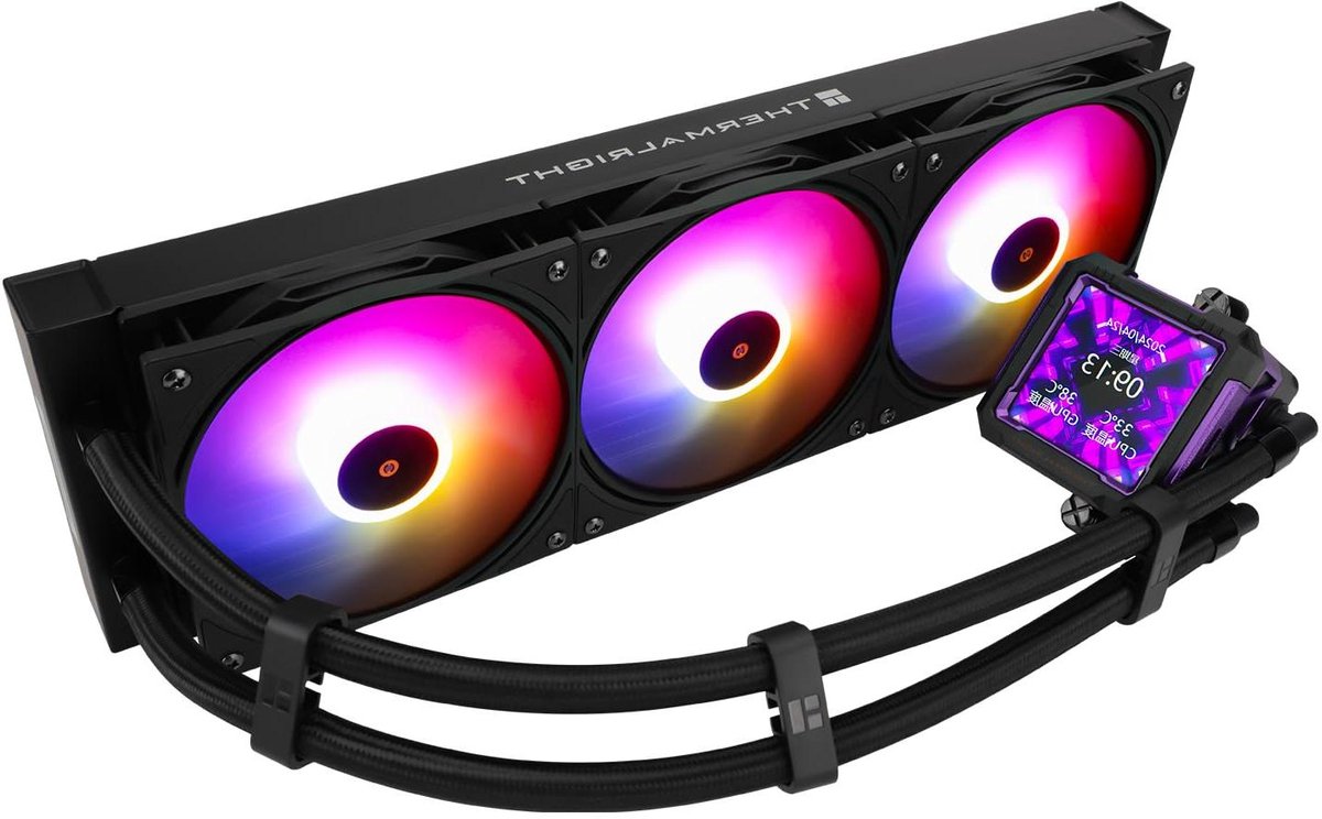 CPU Waterkoeler - Vloeistofkoeler - Processor Koelen - Met LCD Display - 360mm Radiator - Zwart