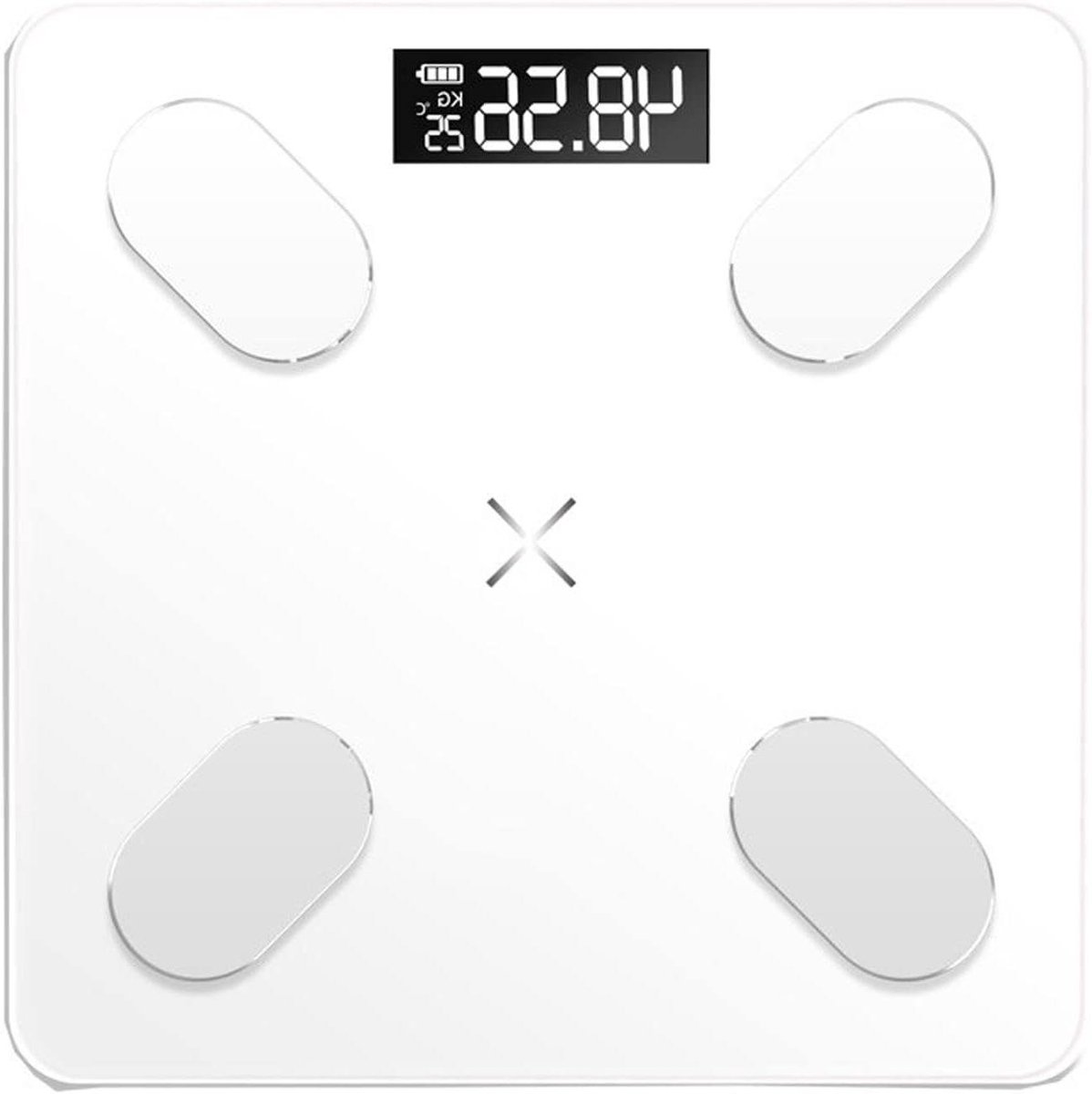 Lichaamsanalyse Weegschaal - Slimme Personenweegschaal - Fitness Doelen - Gehard Glazen Platform - 180 kg Max - Zwart