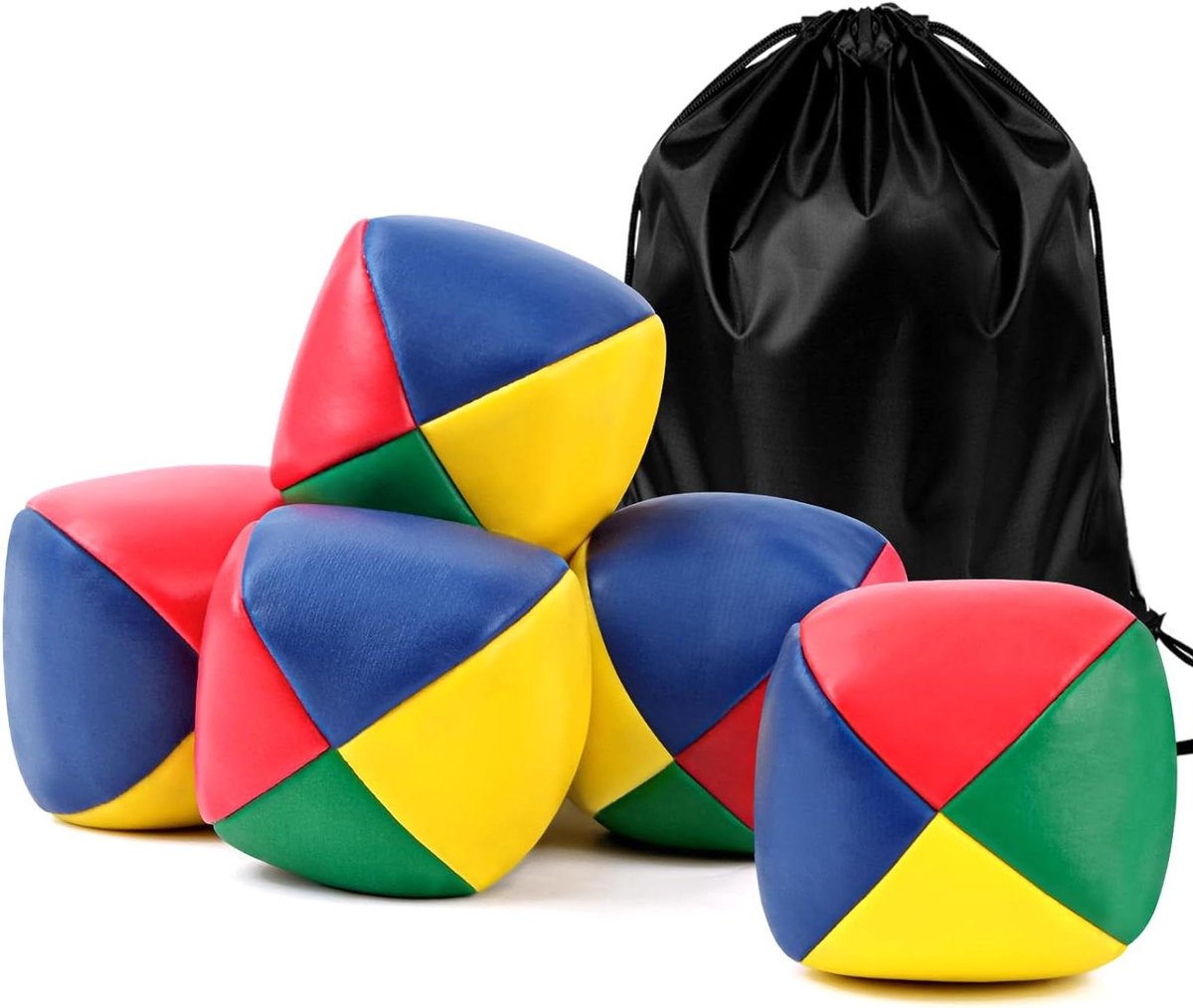 Jongleerballen Set - Trainingsballen - Vaardigheden Oefenen - Onregelmatig Ontwerp - 6 Stuks - Kleurrijk
