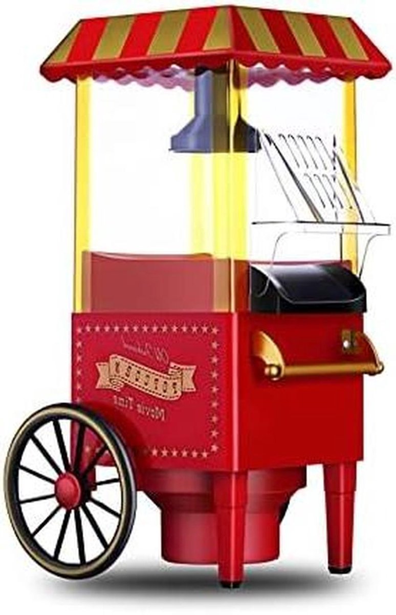Popcorn Machine - Snack Maker - Thuis Filmavond - Compact Ontwerp - Kleine Kar - Rood