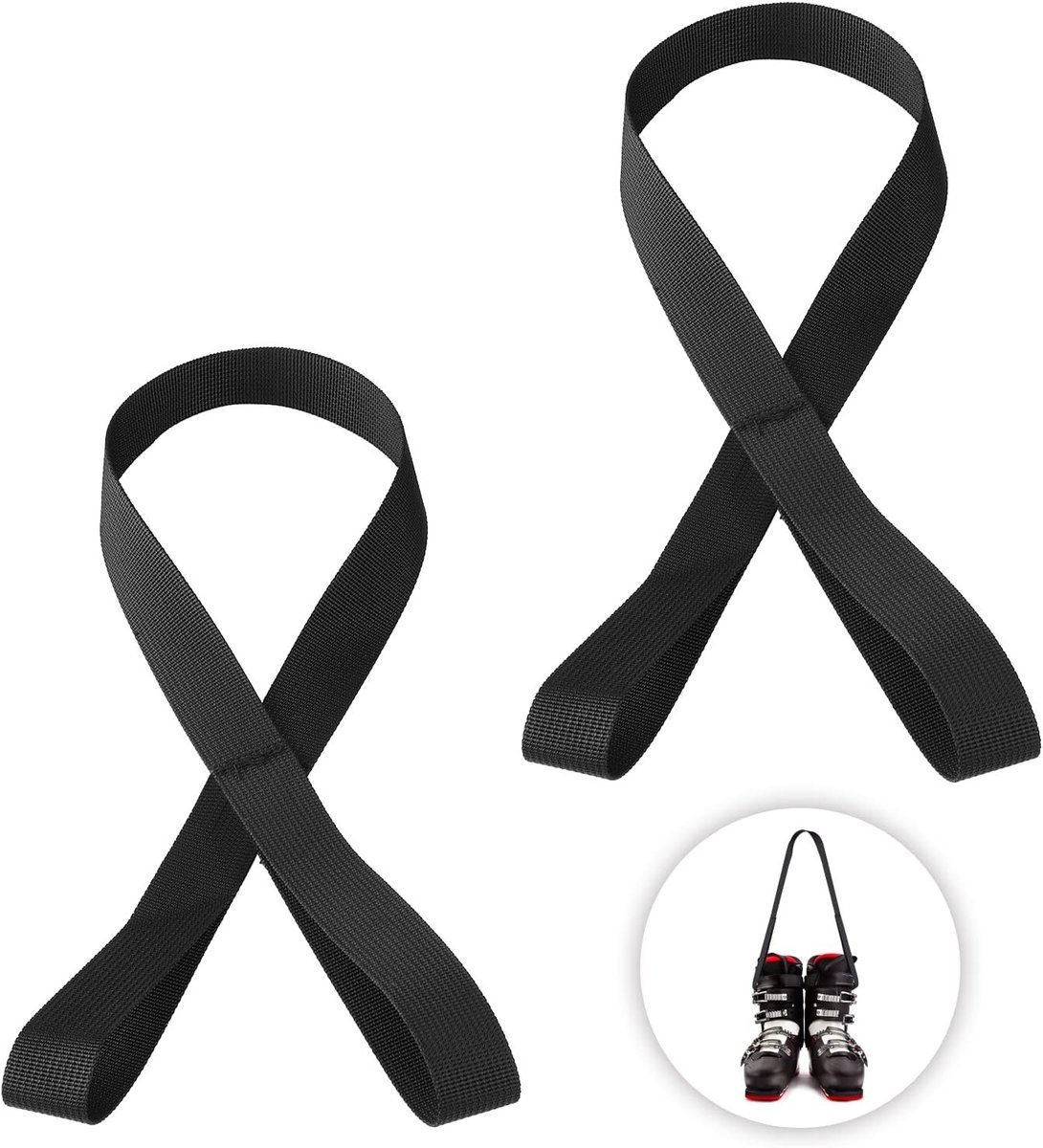 Verstelbare Ski Bootsriem voor Draaggemak, 2 Stuks, Ideaal voor Ski Accessoires, Snowboarden en Winteractiviteiten