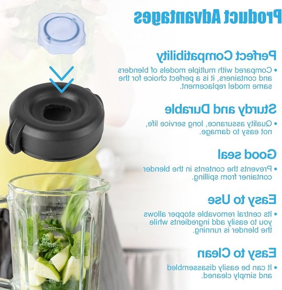 Lid voor Blender met 1.8kg Laag Profiel Container, Vervangingsonderdelen voor Blender en Accessoires van Merkloos — afbeelding 2
