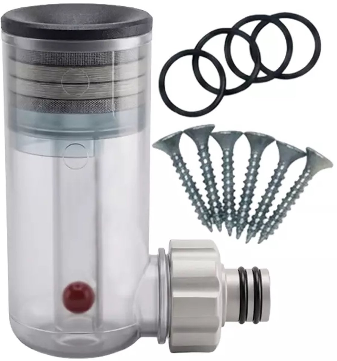 Waterloze inbouwsifon voor condenswater afvoer.