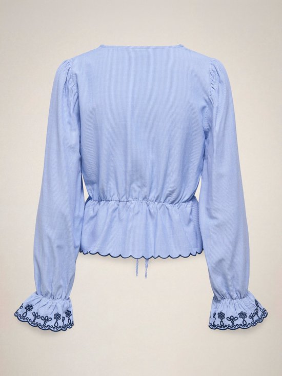 JDY - JDYSAVANNAH L/S EMB TIE TOP WVN EXP - Dames - Blouses