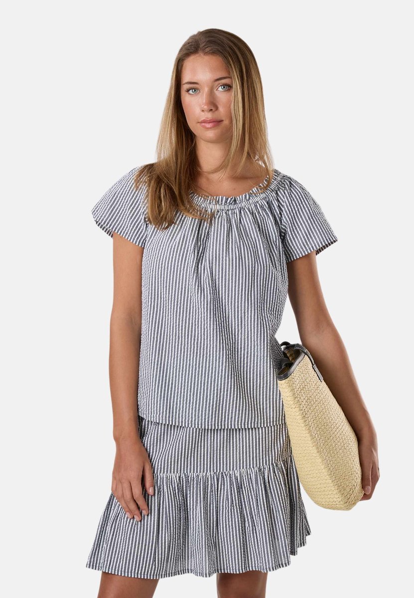 Seaside Marina Seersucker Singoalla Top – Damesblouse – Maat 42