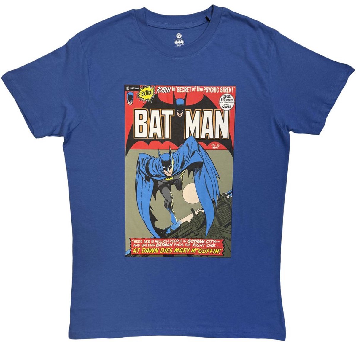 DC Comics Batman - Comic Cover Heren Tshirt - M - Blauw