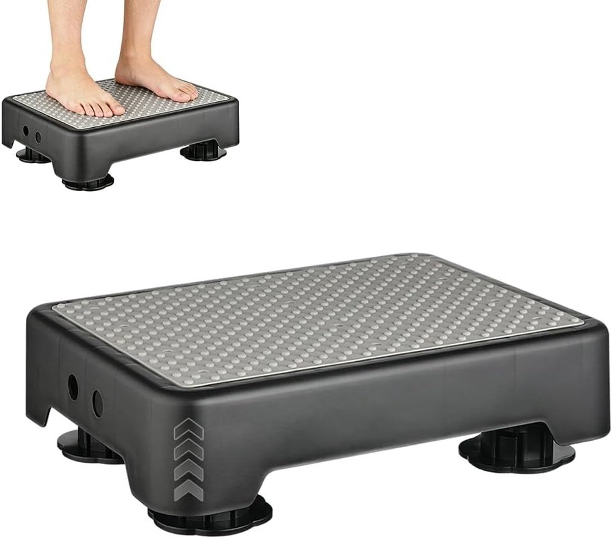 Verstelbare antislip opstaptrede voor binnen en buiten, max. 200 kg, ideaal voor senioren en kinderen, instapkruk voor douche en auto