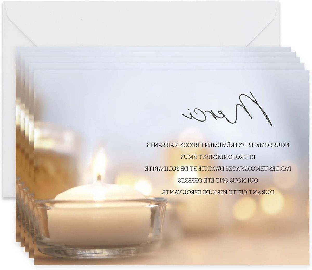 Set van 25 Rouwbedankkaarten met 25 Witte Enveloppen, Condoleancekaarten, Hoogwaardige Matte Papier, Postkaartformaat, Geschikt voor Begrafenissen en Herinneringen