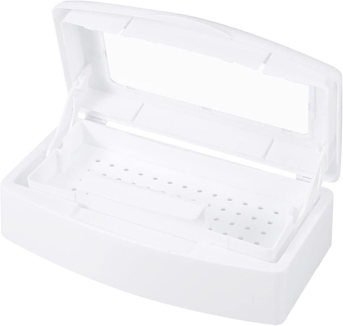 Sterilisatiebox voor Nageltools, Kunst Gereedschap en Plastic Tray voor Desinfectie van Pincetten en Nagelaccessoires