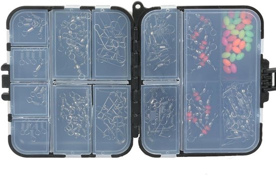Vissersgereedschap Set met 140 Stukken Accessoires, Haakverwijderaar en Lijnverbinder voor Zeevisserij, Ideaal voor Sportvissen en Bait Hengelsport — afbeelding 2