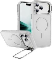 Hoesje Geschikt voor Apple iPhone 18 Pro Max / 17 Pro Max - Compatibel met MagSafe & Qi2 - Back Cover met Standaard - Camera Kickstand - Transparant