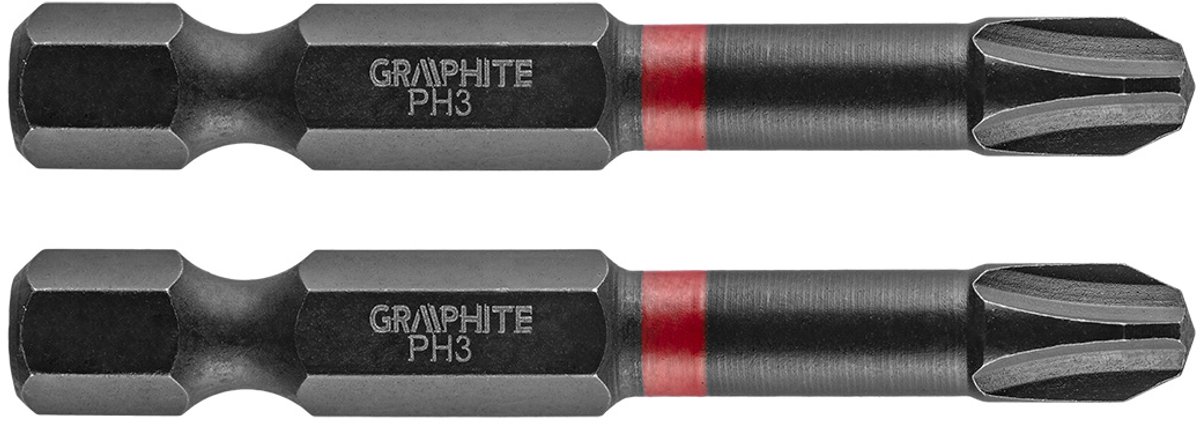 Graphite - PH3 Type Bithouder - 50 mm - Staal S2 - Impactbestendig - 2 Stuks