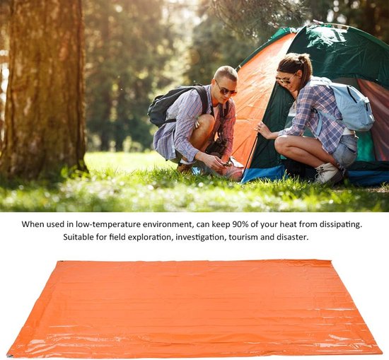 Reflecterende Nooddeken en Campingmat - Lichtgewicht, Compact en Warmtebehoudend van Merkloos — afbeelding 3