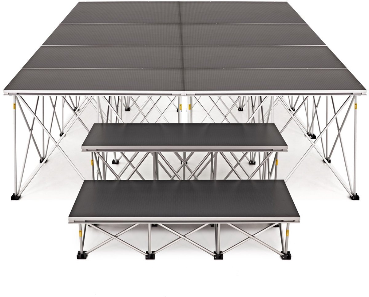 2 m x 4 m Draagbare Podiumkit van Gear4music, 60 cm