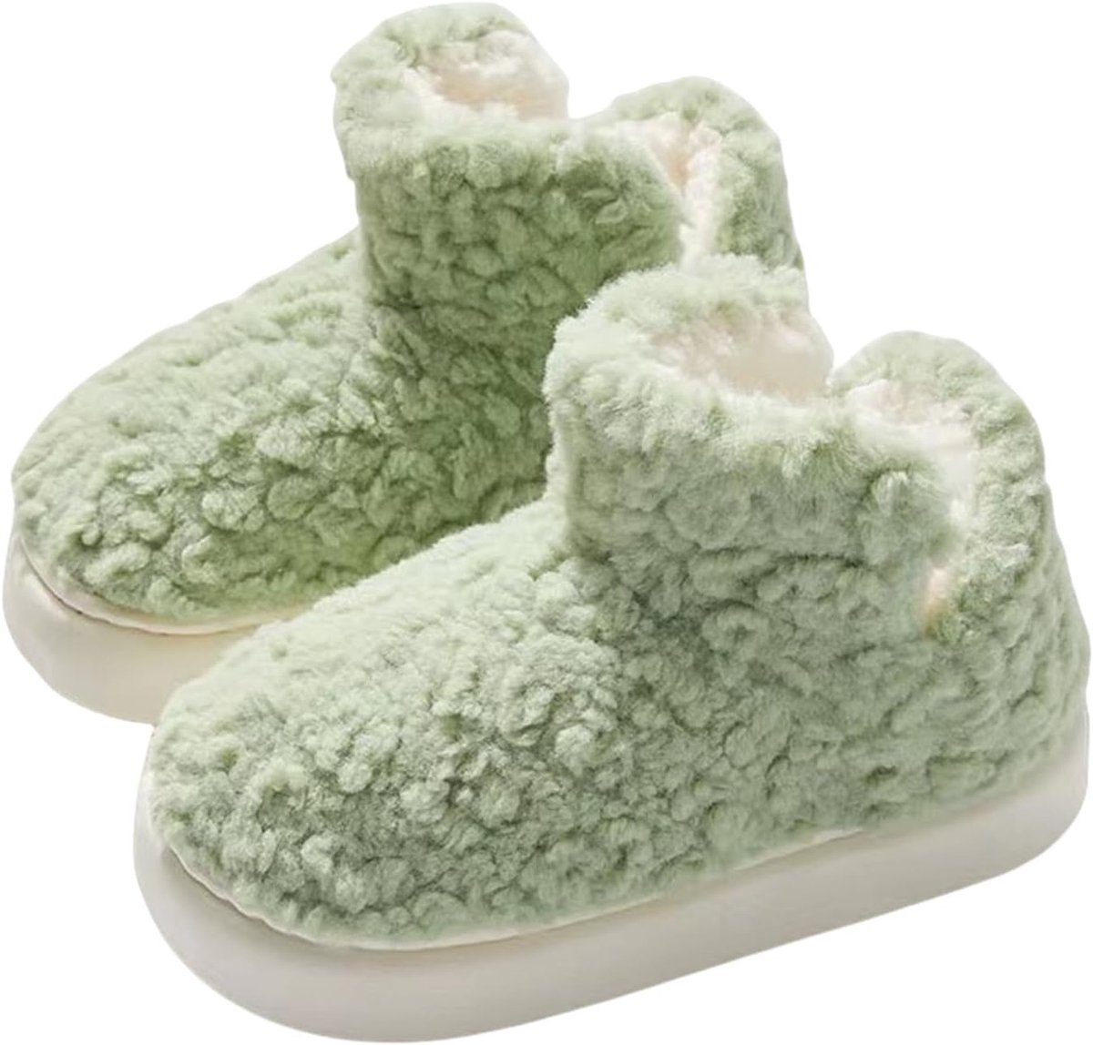 Winter Pantoffels - Huisschoenen Katoen - Binnen Gebruik - Zachte Dikke Zool - 3cm Hakhoogte