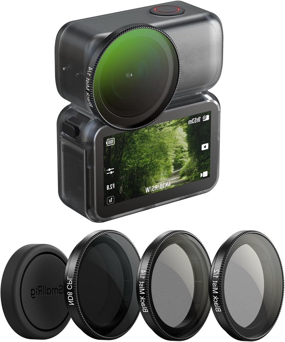 Action Camera Filter Kit voor DJI Osmo Nano - Inclusief 1/2 en 1/4 Black Diffusion Filter en ND8-CPL Polarisatiefilter voor Verbeterde Beelden