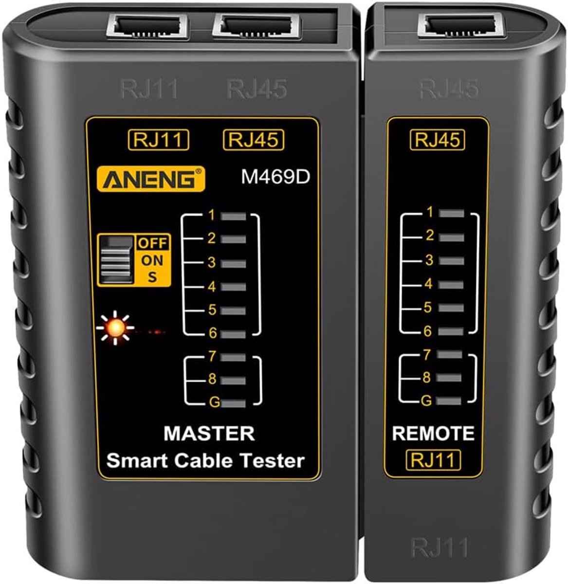 Netwerk Kabel Tester - LAN Tester - Netwerk Reparatie - Meerdere Connectoren - Wit