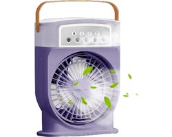 Nevelventilator – Vernevelende Fan – Persoonlijke Koeling – 600ml Tank – 22.7×9.6×9.6 cm – Paars