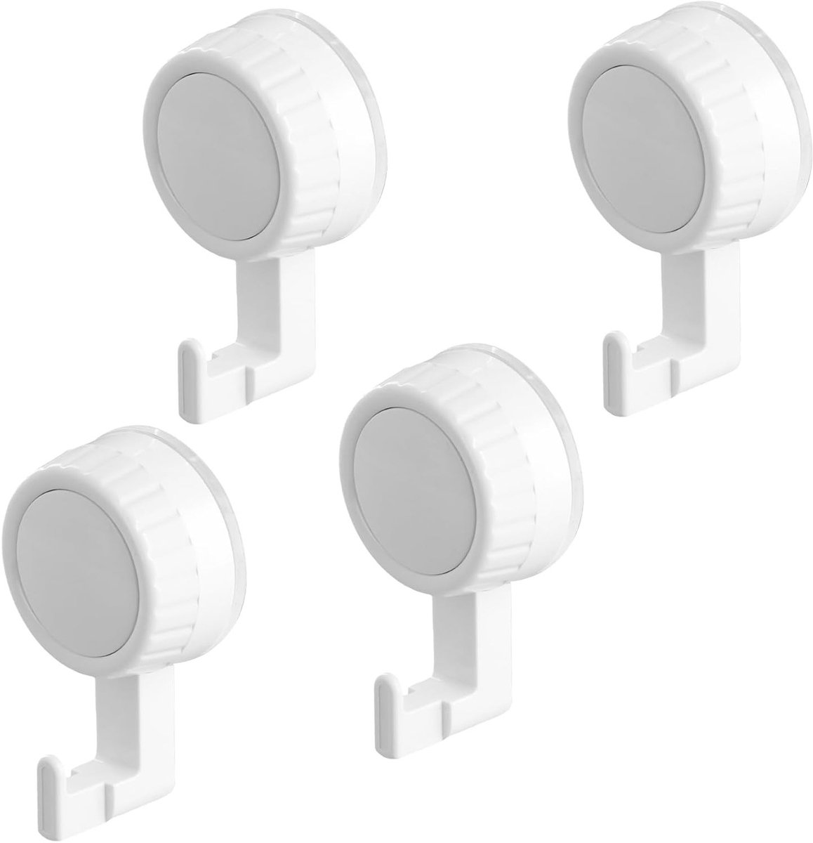 Set van 4 Zuignap Haken zonder Boren, Herbruikbaar en Waterdicht, Ideaal voor Badkamer, Keuken en Glazen Oppervlakken met een Draagcapaciteit van 2kg