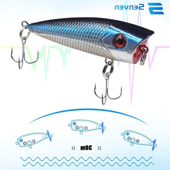 Vijf stuks Wobbler Lures - Plastic Hard Lures voor Vissen, Geschikt voor Snoek, Forel en Baars, Bionische Stijve Aas voor Zoet- en Zoutwater — afbeelding 4