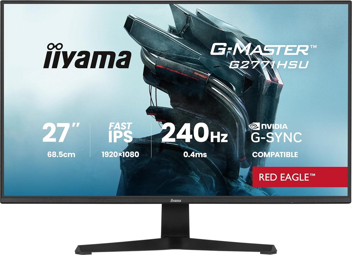 27 inch monitor - Full HD scherm - Snelle weergave - 240Hz verversingssnelheid - 1920x1080 resolutie - Zwart